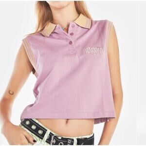 The Ragged Priest Collared Crop Top Size‎ M